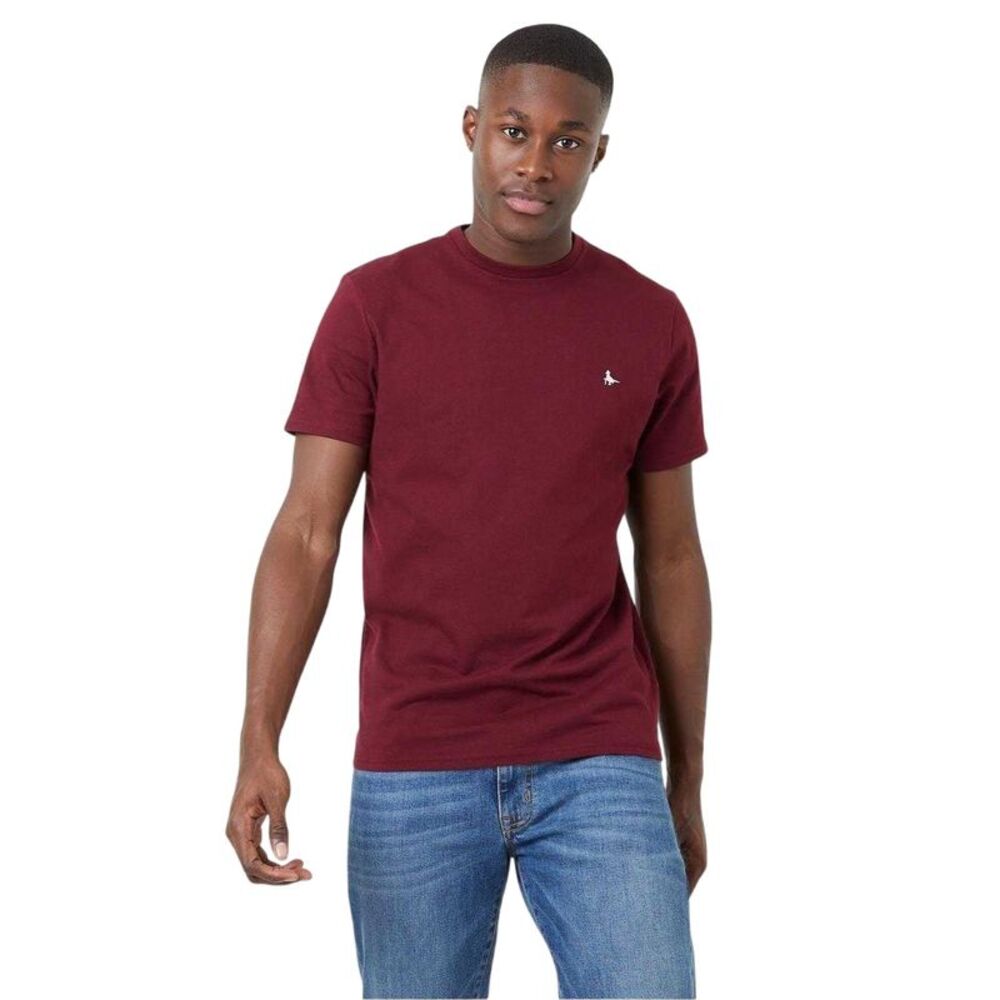 Jack Wills Mens Sandleford Logo T-Shirt / Damson